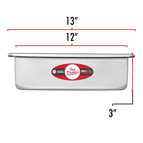 Square cake pan solid bottom 12x12x3