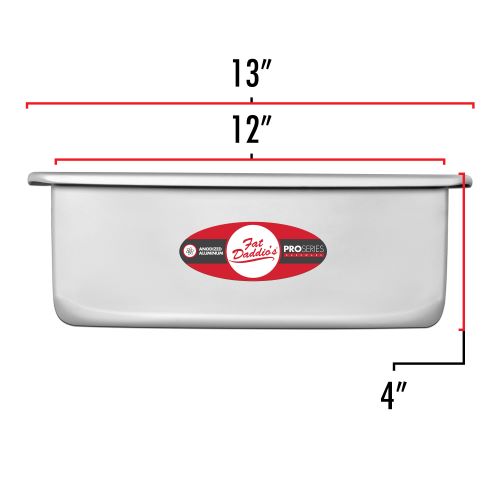 Square cake pan solid bottom 12x12x4