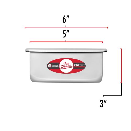 Square cake pan solid bottom 5x5x3