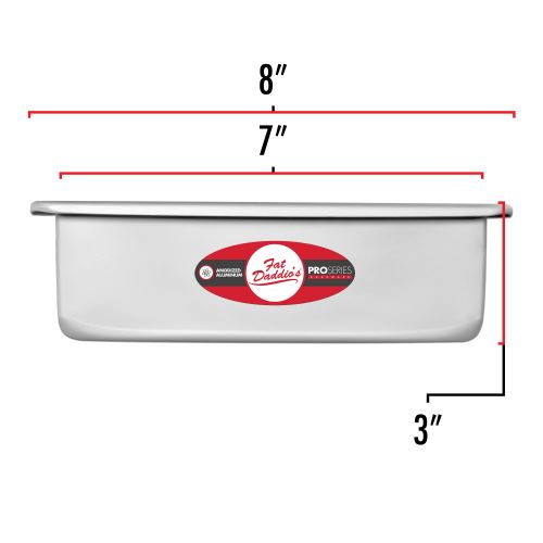 Square cake pan solid bottom 7x7x3